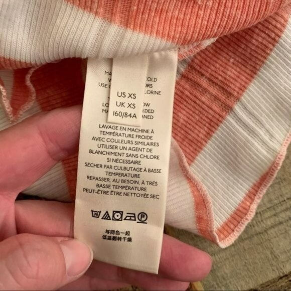 Free people women's size XS striped floral button up tank top in pink and white - Picture 5 of 8